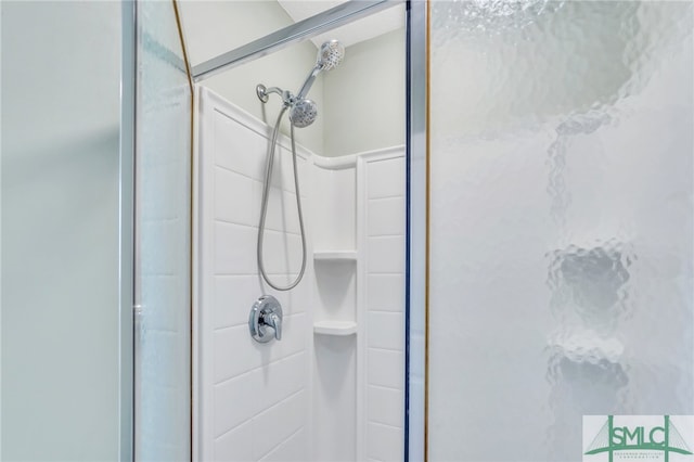 bathroom featuring walk in shower