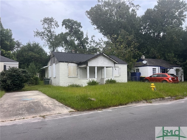 view of front of home with central AC