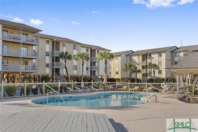 view of pool featuring a patio area