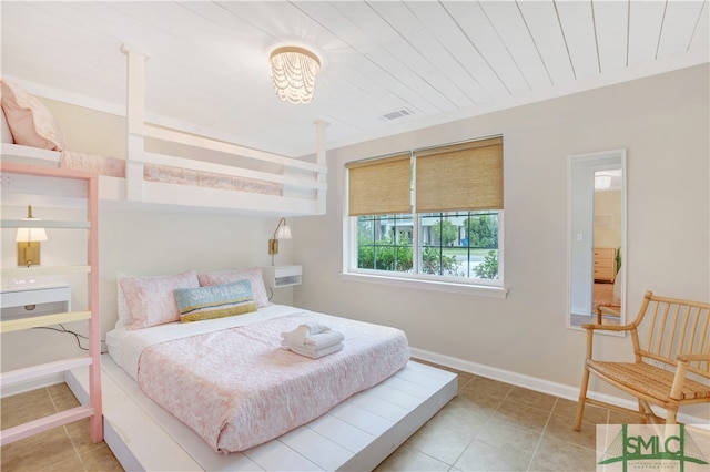 view of tiled bedroom