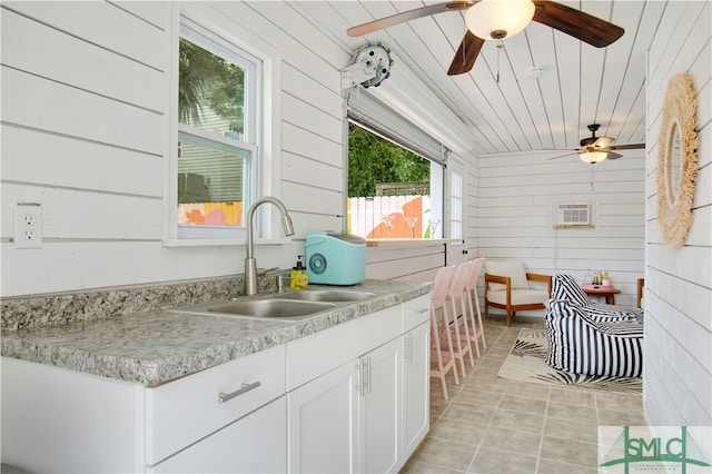 view of patio featuring sink