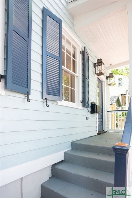 exterior space with covered porch