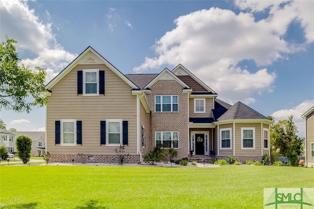 view of front of house with a front yard