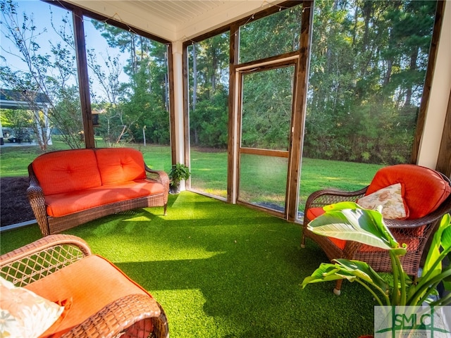 view of sunroom / solarium