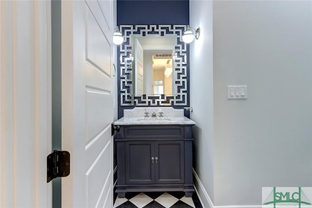 bathroom with vanity