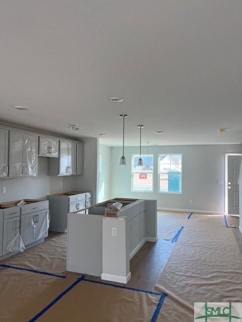 kitchen with pendant lighting