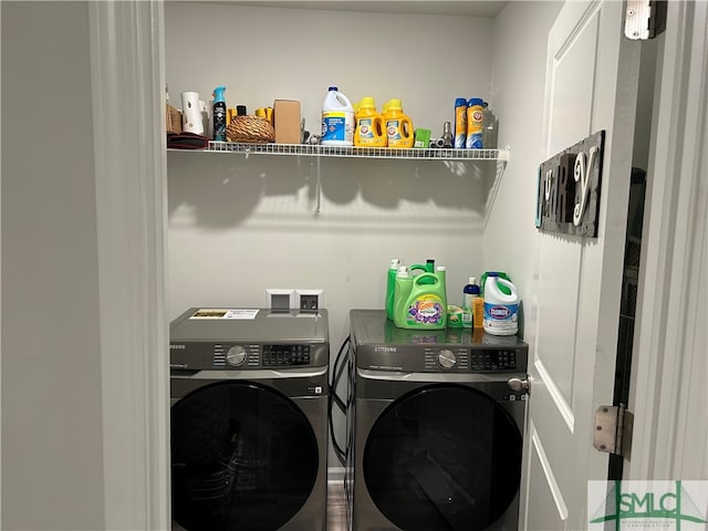 washroom featuring separate washer and dryer