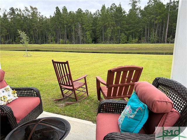 view of yard featuring a patio area