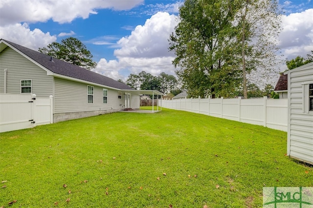 view of yard featuring a patio