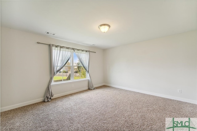 view of carpeted empty room