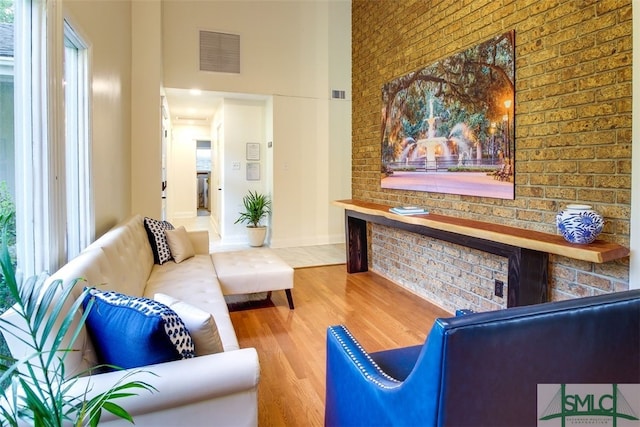 interior space featuring a wealth of natural light and wood-type flooring