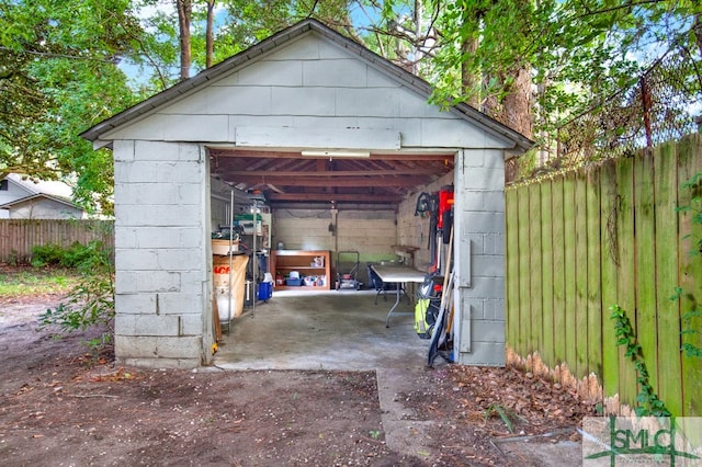 view of outdoor structure