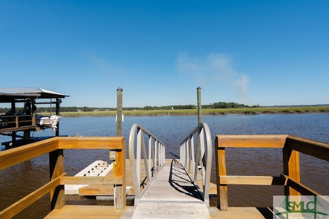159 E 1st St, Midway, GA 31320 - dock featuring a water view