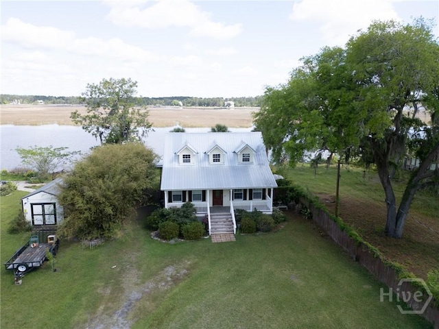 159 E 1st St, Midway, GA 31320 - view from above of property with a large body of water