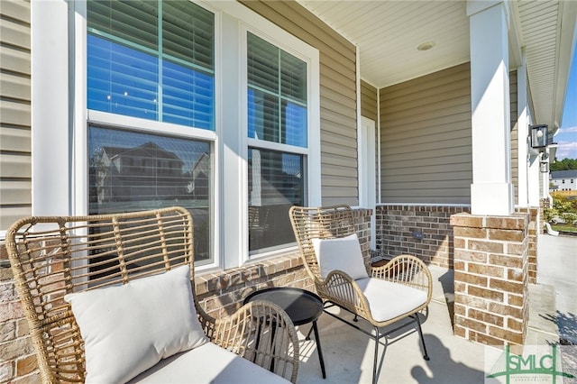 exterior space featuring covered porch