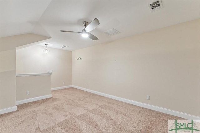 11330 White Bluff Rd Unit 46, Savannah, GA 31419 - additional living space featuring light colored carpet, a ceiling fan, and visible vents