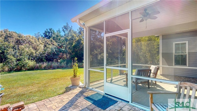 sunroom / solarium with a wealth of natural light