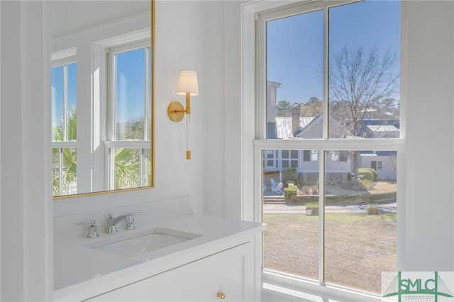 bathroom with vanity