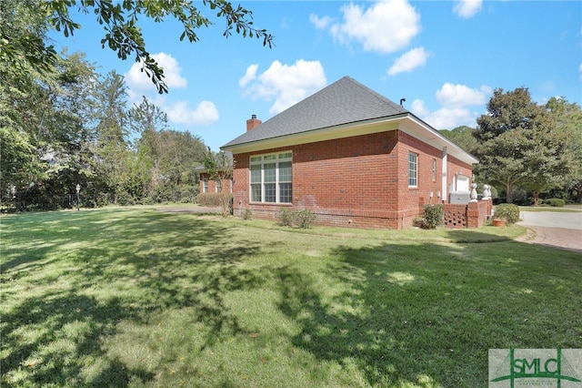 view of property exterior featuring a yard