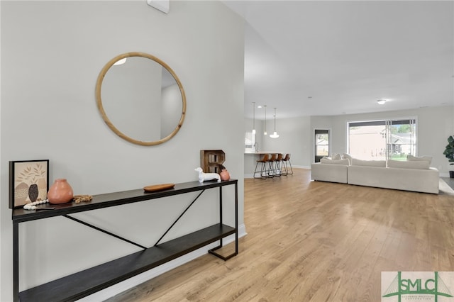 interior space with light wood-type flooring