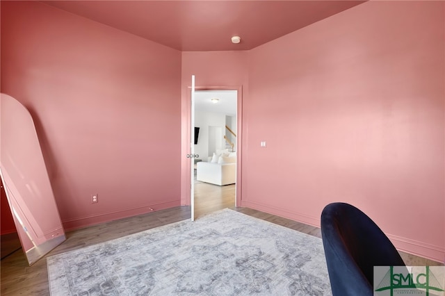 office space featuring light hardwood / wood-style flooring