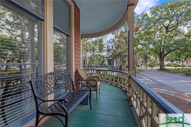 balcony with covered porch