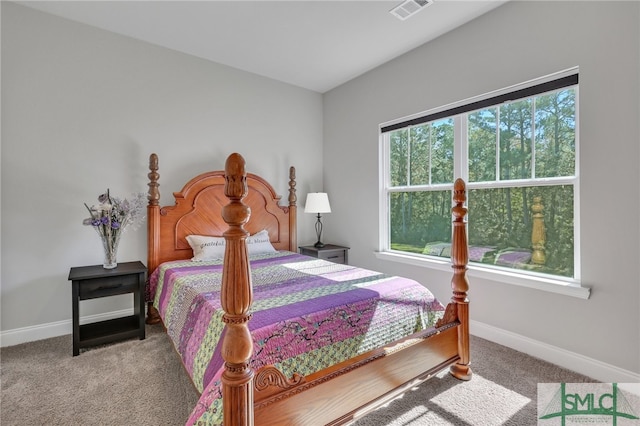 view of carpeted bedroom