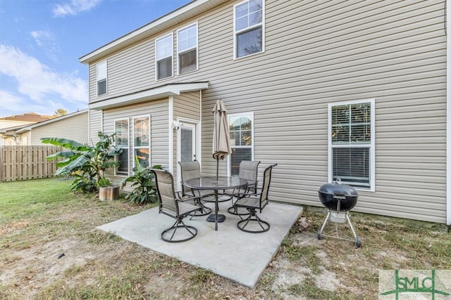 back of house featuring a patio area