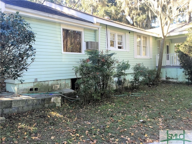 view of home's exterior with a porch