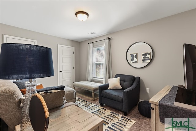 view of carpeted living room