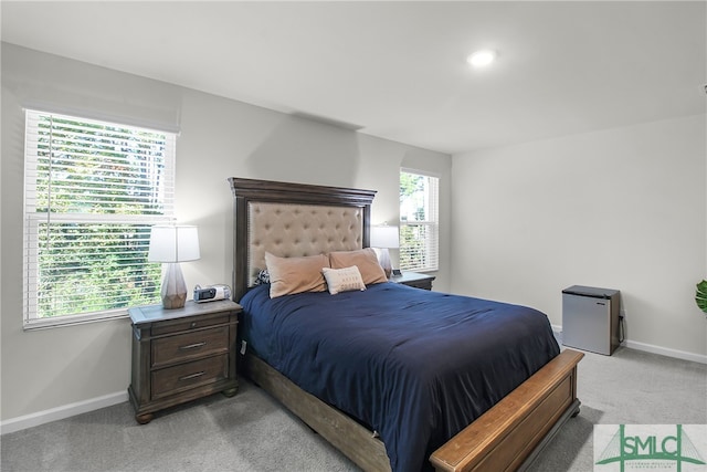 view of carpeted bedroom