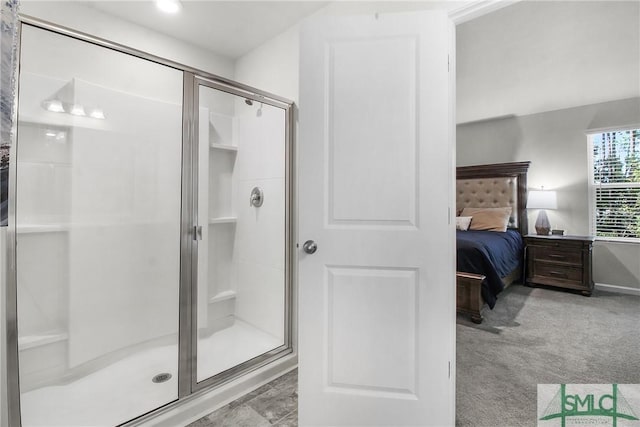 110 Benelli Dr, Pooler, GA 31322 - full bath featuring baseboards, ensuite bath, and a stall shower