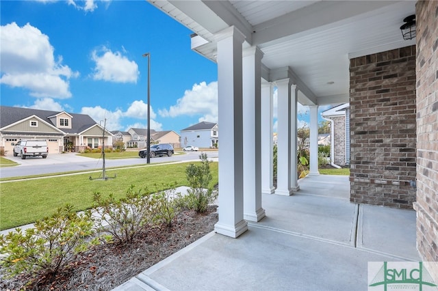 view of patio / terrace with a porch