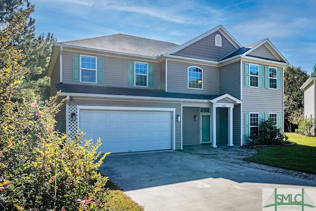 view of front of home featuring a garage