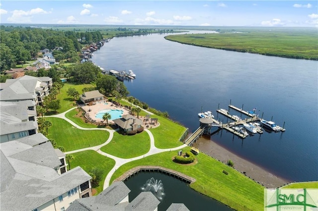2203 River Oaks Dr, Richmond Hill, GA 31324 - bird's eye view featuring a water view