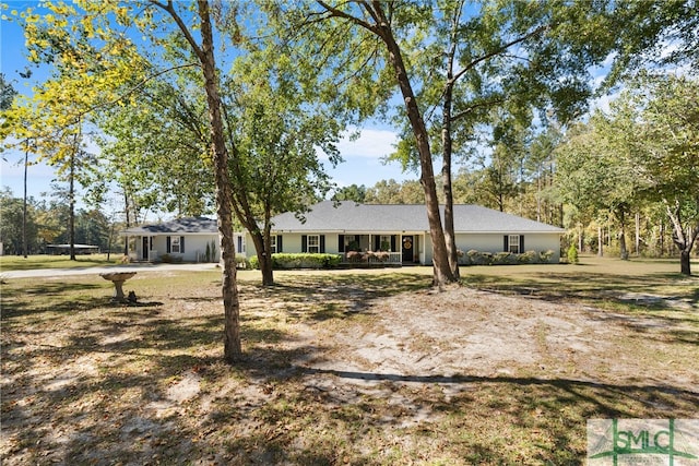 view of single story home