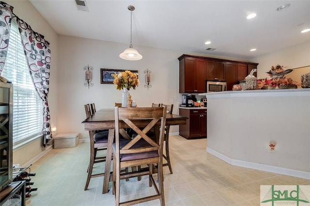 view of dining space