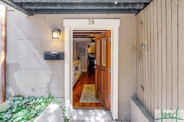 view of doorway to property