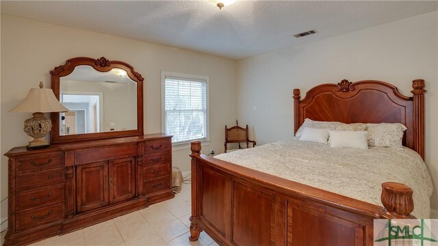 bedroom with a textured ceiling