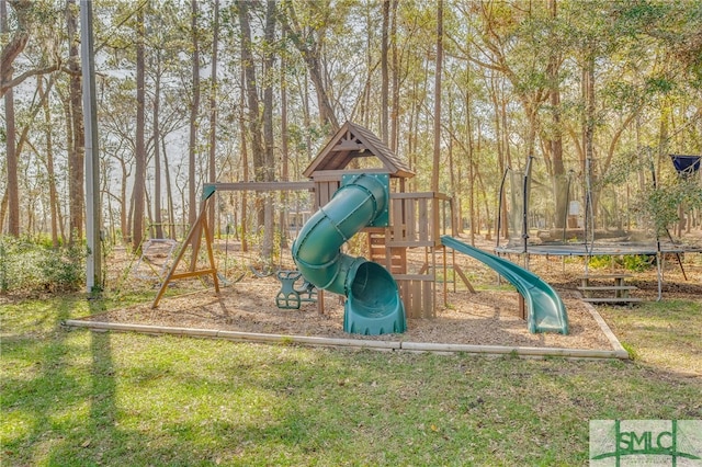 579 Turkey Trot Trl, Richmond Hill, GA 31324 - view of playground with a trampoline