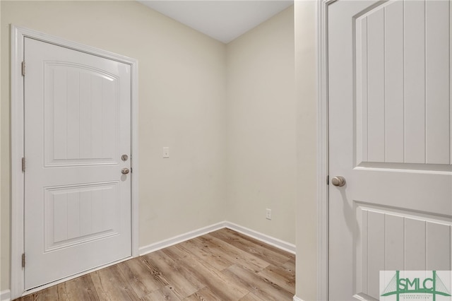 interior space featuring light wood-type flooring