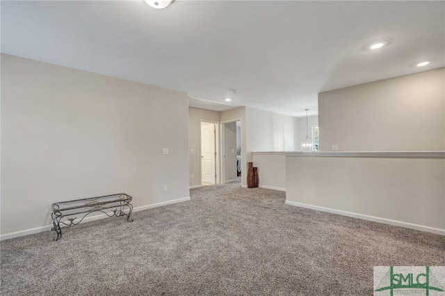 view of carpeted spare room