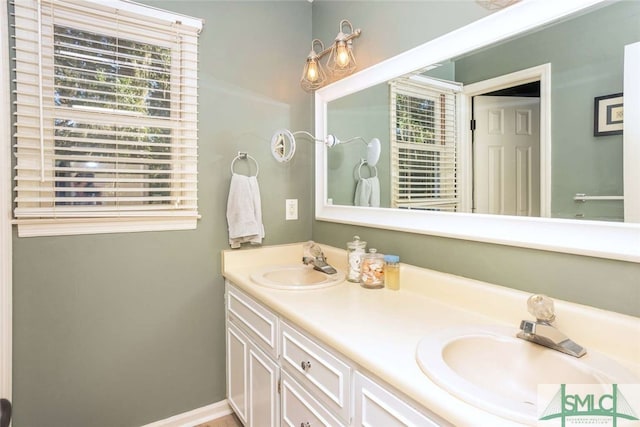 bathroom with vanity