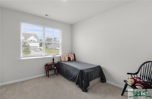 view of carpeted bedroom