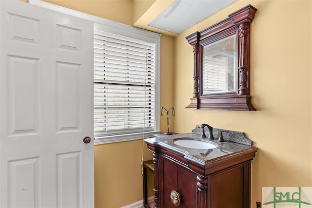 bathroom with vanity