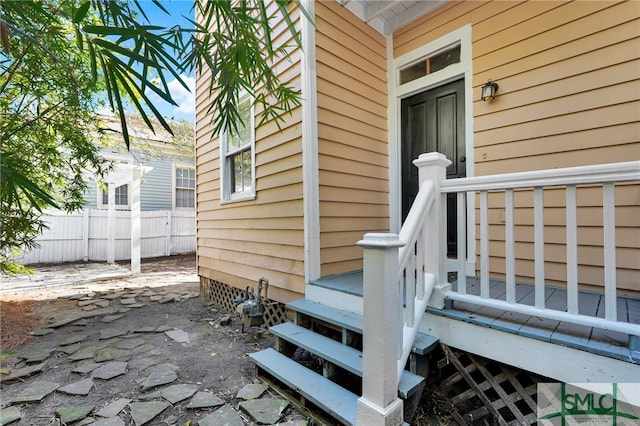 view of doorway to property