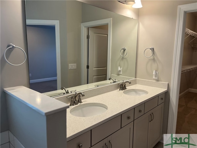 bathroom with vanity