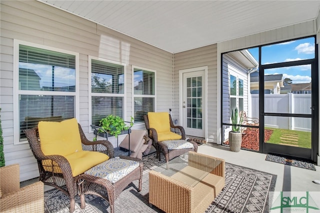 view of sunroom / solarium