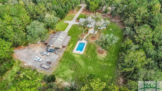 5261 Mill Branch Club Rd, Pembroke, GA 31321 - bird's eye view of a pool area