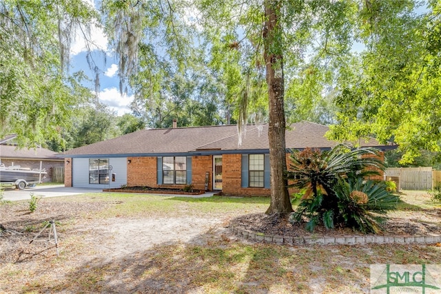 view of ranch-style home